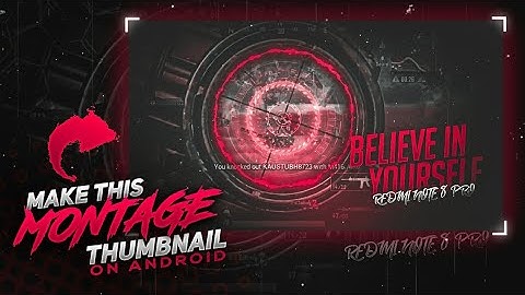 Make this pubg montage thumbnail on android || pubg thumbnail tutorial