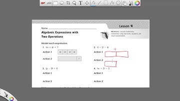 Modeling algebraic expressions with two operations