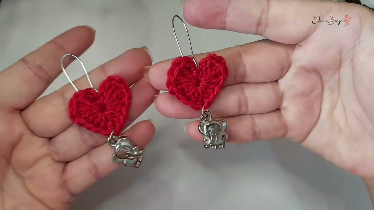 Heart-shaped earrings ❤️ - YouTube