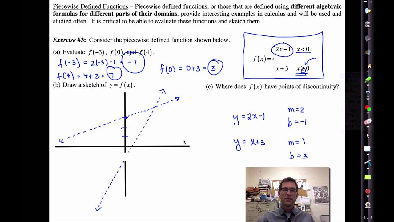 continuous piecewise function examples