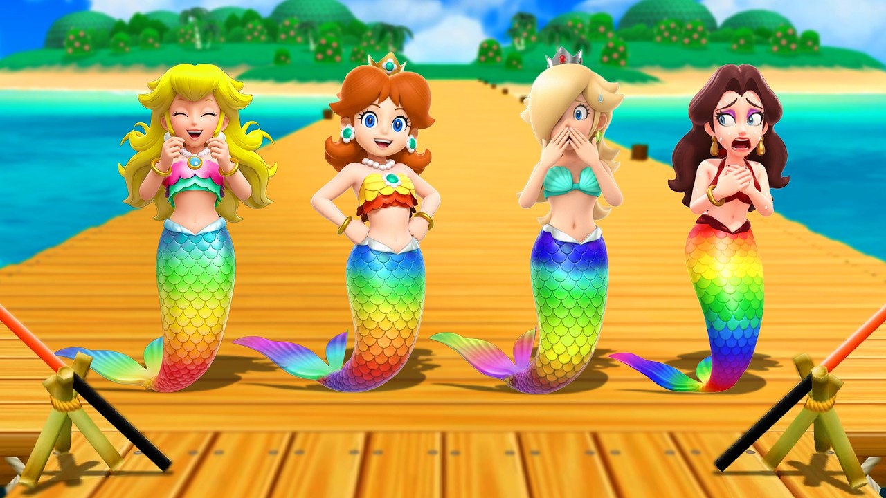 【マリオパーティ9】マーメイド対決！ピーチ Vs デイジー Vs ロゼッタ Vs ポリーン
