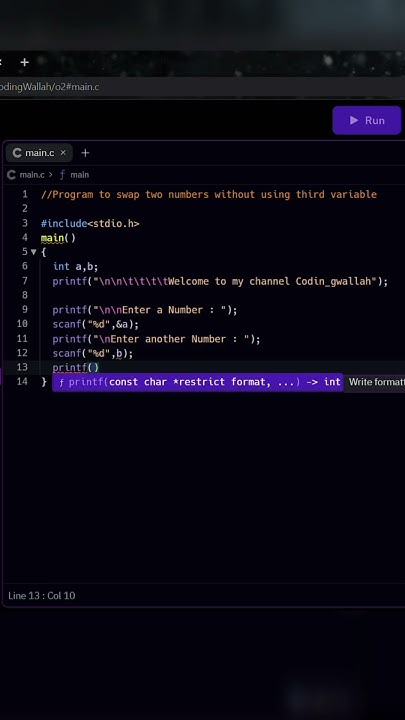 swap number without using Third Variable - YouTube