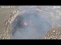 Rockfall in Halema'uma'u