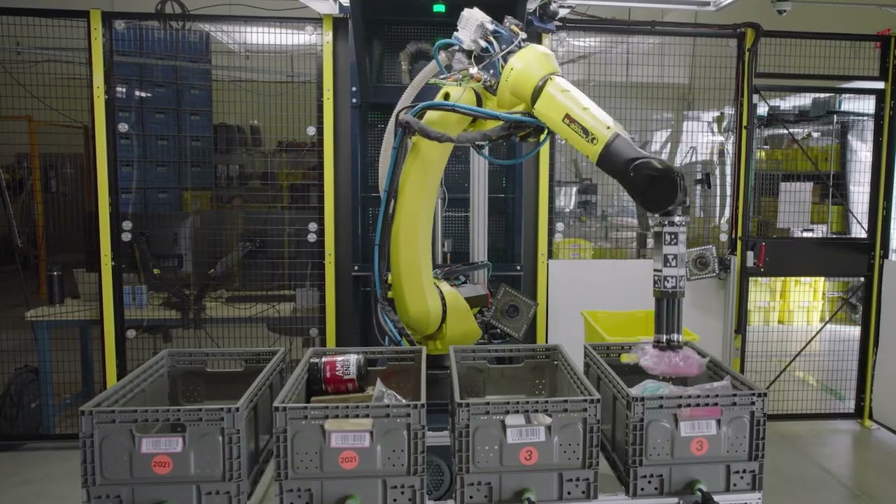 Video thumbnail: A robot picking single items out of a tote