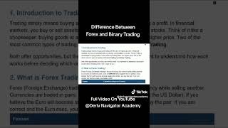 The Difference Between Forex and Binary Trading