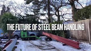 Steel beam lifting with the Hooka Mini Tracked Crane screenshot 4