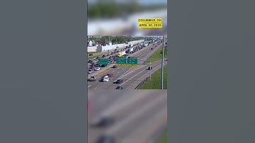 "If you miss your exit, do NOT do this. Ever." | OHIO INTERSTATE PILEUP CAUGHT ON CAM #caughtonvideo