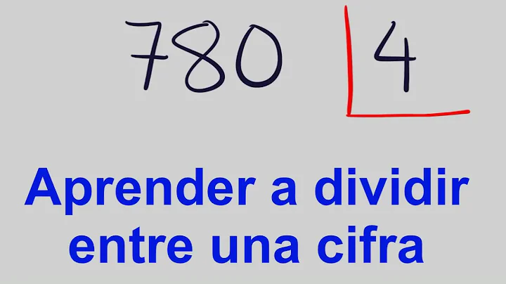Learn to DIVIDE by ONE DIGIT step by step - Example 780 divided by 4