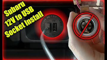 Subaru 12V Socket to USB Socket Install