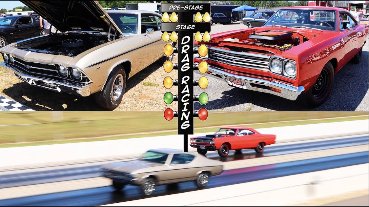 Plymouth Road Runner A12 1969 года против Chevrolet COPO Chevelle 1969 года | STOCK DRAG RACE