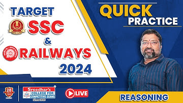 Target Govt Job 2024 | Daily Practice Test | REASONING | RRB NTPC/GROUP-D/SSC CGL/CHSL/RPF/MTS