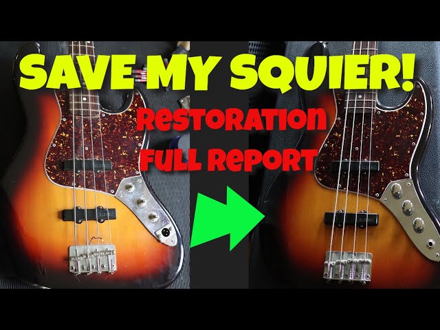 COMPLETE MOD! Reviving a 1980s MIJ Squier Jazz Bass w/ALEMBIC