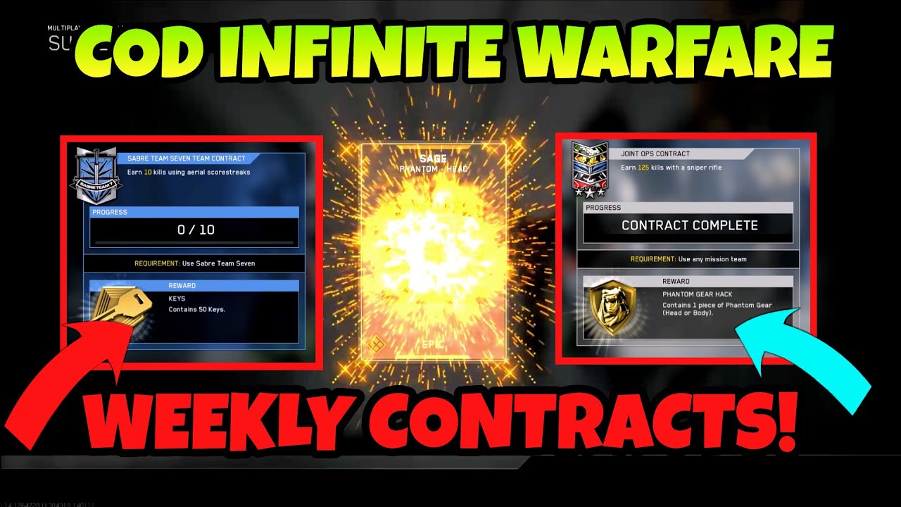 *NEW* COD INFINITE WARFARE "PHANTOM GEAR HACK AND 50 FREE KEYS OPENING!"