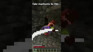 Fake minecraft manhunts #minecraft #shorts #lol