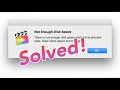 FINAL CUT NOT ENOUGH DISK SPACE SOLVED! || 2022