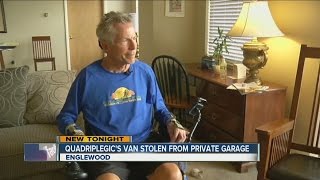 Quadriplegic man's handicap-accessible van stolen