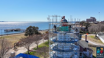 Lighthouse Construction at Fort Monroe