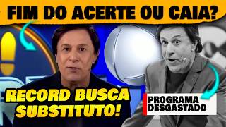 🚨 Fim do Acerte ou Caia na Record? Programa está desgastado e Record busca substituto