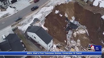 2 houses slide off hill, collapsing in Draper