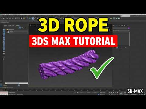 How to make a 3D rope model - 3Ds Max Tutorial - YouTube