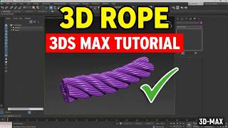 How to make a 3D rope model - 3Ds Max Tutorial