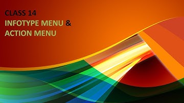 Infotype Menu and Action Menu SAP HR CLASS 14