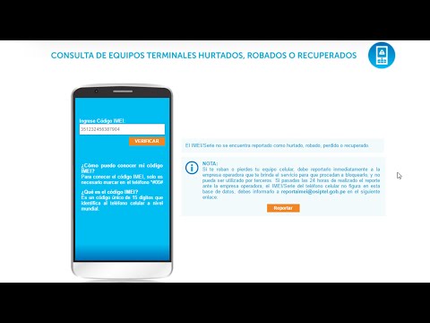 Osiptel Imei: verificar, check, rastrear…