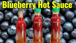 Lacto-Fermented Black Pepper & Blueberry Hot Sauce. | Easy home made fermented hot sauce recipe.