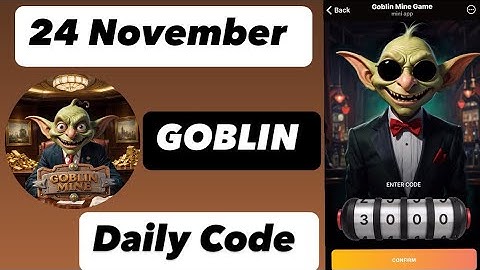 24 November Goblin Mine Game Code I Goblin Mine Game VIP Code | Goblin MineGame Vip Code 24 November