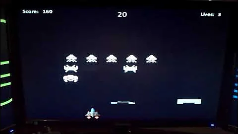 Space Invaders XNA running on an Xbox 360 devkit