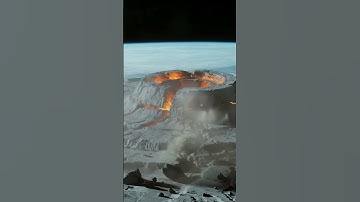 Meteor Meets Crater On Exoplanet In Deep Outer Space In Action #space #spaceart #spacemusic