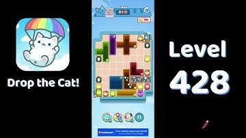 🎮 Drop the Cat! Level 428 Walkthrough | Fun Candy Puzzle Challenge 🐱
