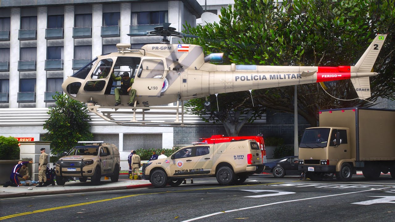 HELICÓPTERO GUARDIÃO EM PERSEGUIÇÃO NUNCA VISTA! PMBA | GTA 5 POLICIAL