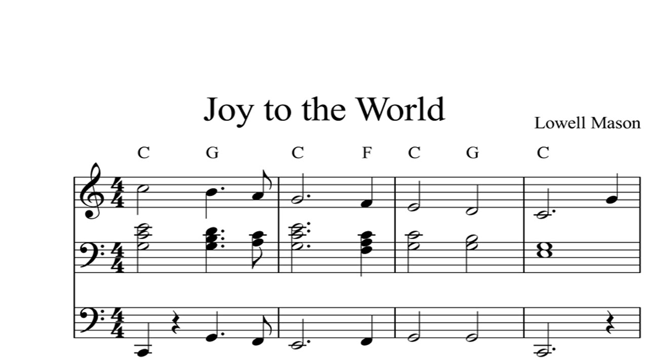 Joy to the World: CHRISTMAS SHEET MUSIC Piano Organ & Keyboard Book 2 - YouTube