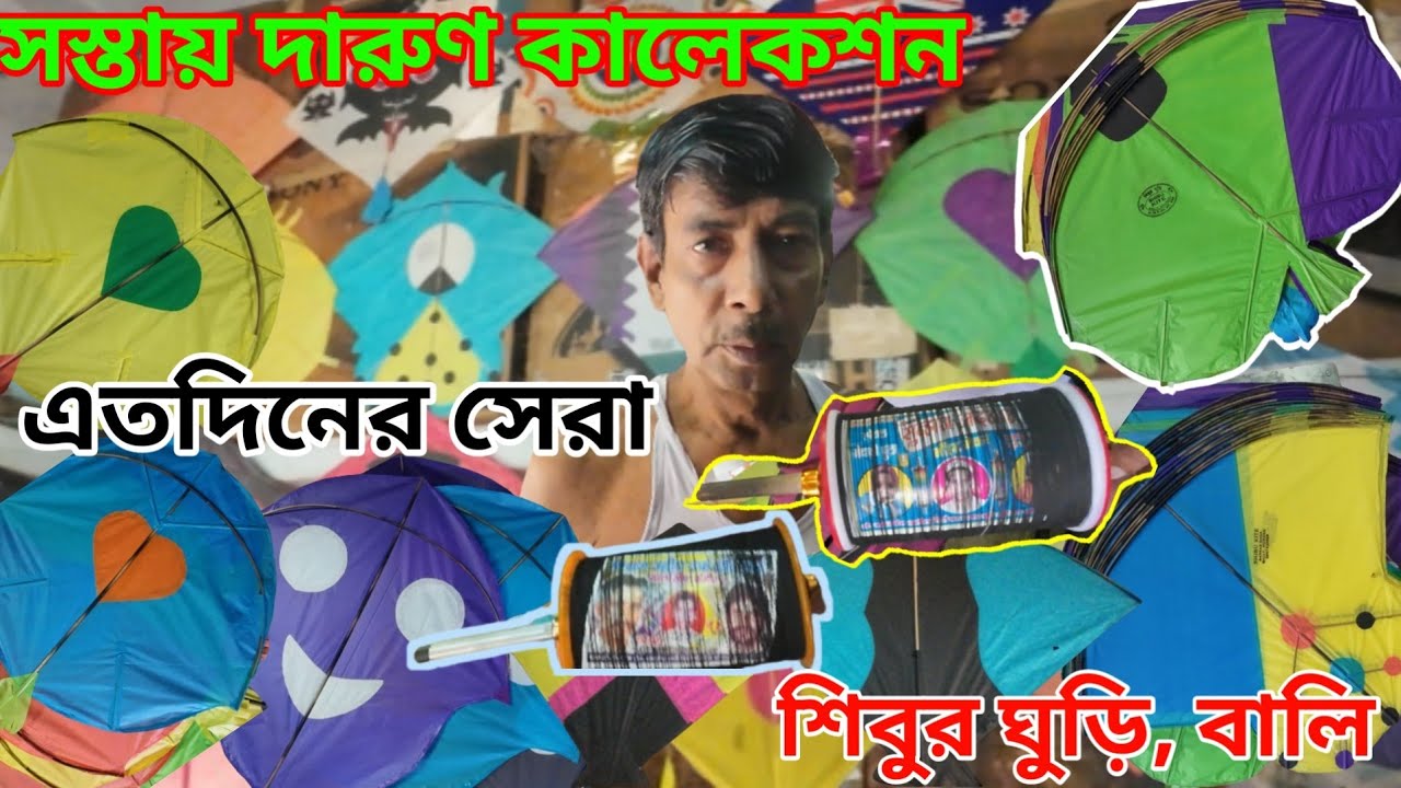এত সুন্দর ঘুড়ি আগে দেখিনি | Kite Market Kolkata 2024 | Bally Kite Market | Metiabruz Kite Market |