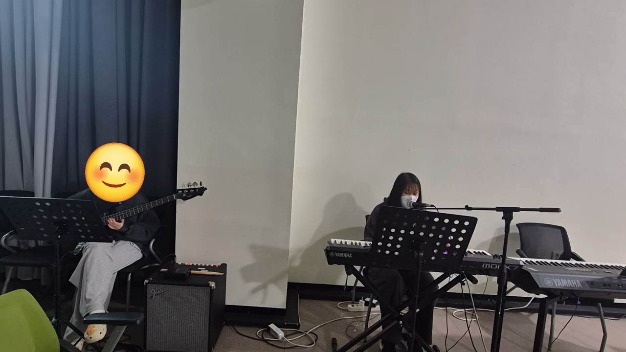 교회에서 찬양 연습하기(시험 이틀 전)