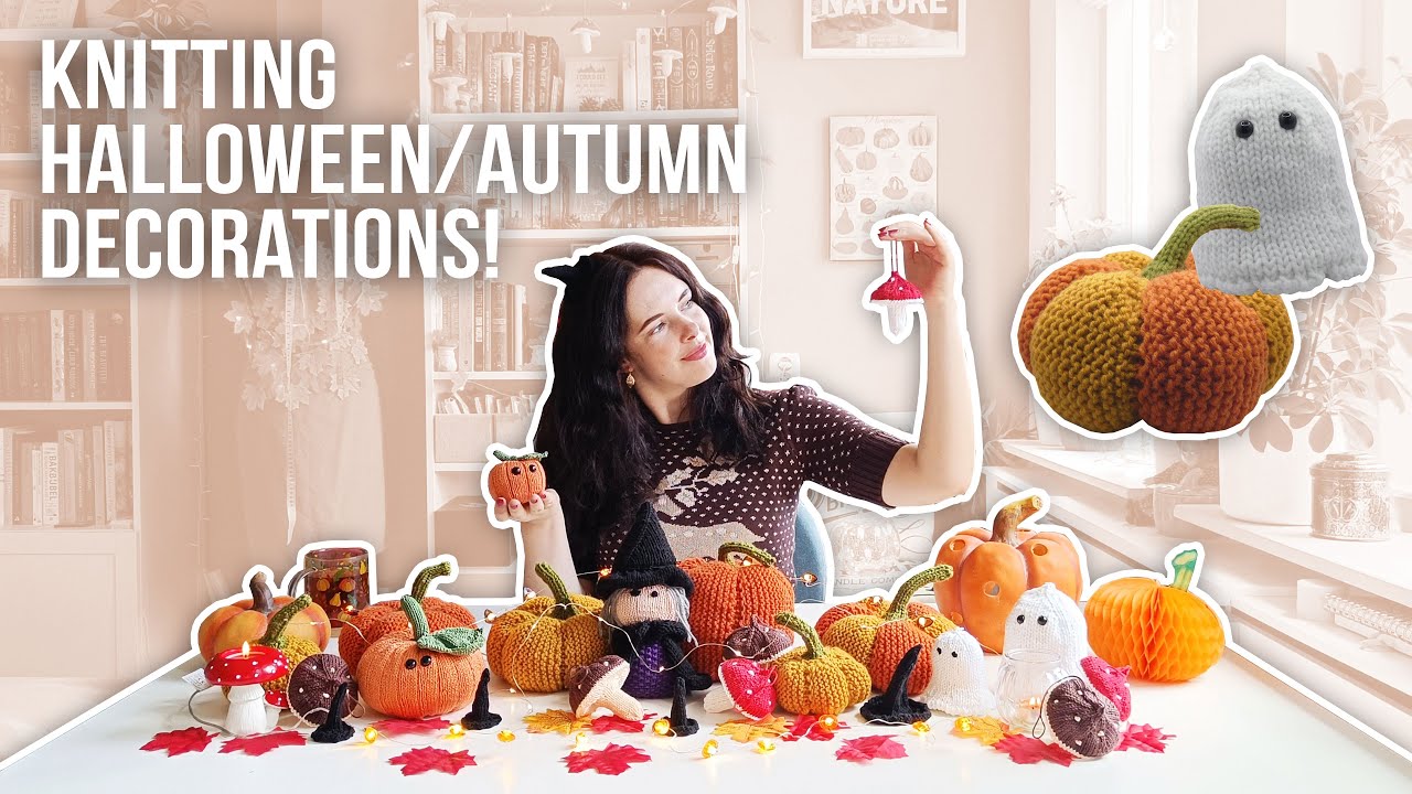 Knitting Halloween Decorations! 🎃🍄 | 6 Different Small Autumn/Fall Projects