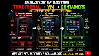 Traditional Server vs VM vs Containers Explained 🔥