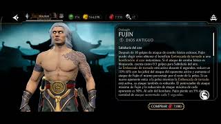 comprando a fujin Onslaught de oro en la kripta de mortal Kombat Mobile