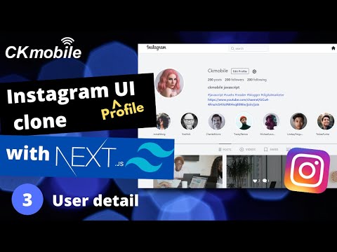Instagram UI Clone (Profile) with NextJS and TailWindCSS #3 user detail