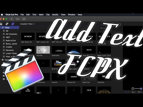 Como adicionar texto em Final Cut Pro X