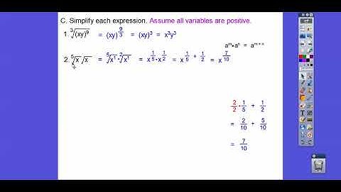Simplifying Radical Expressions - Module 11.2