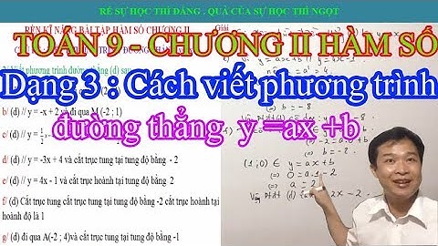 A là gì trong phương trình y ax b