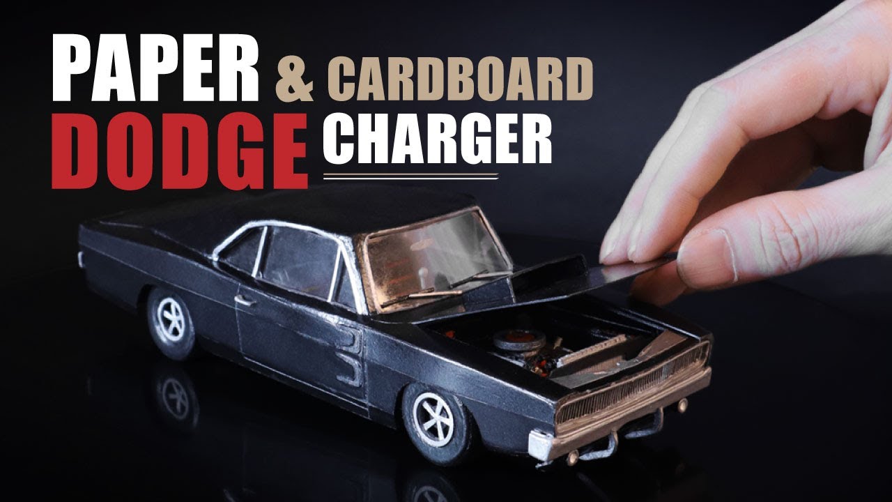 Making a Paper and Cardboard Dodge Charger - YouTube