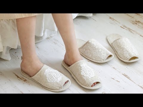 오가닉 네츄럴 린넨 면 거실 슬리퍼 실내화 missmone.com(Organic Natural Linen cotton living room slippers)