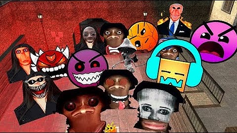 Biden, Geometry Dasah, Clown Aughhhh and Rosalia Smurf Cat ¡¡¡ #garrys_mod Nextbot ¡¡¡  (Gmod)