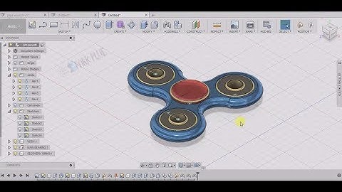 DESIGN OF FIDGET SPINNER + WORKING -  AUTODESK FUSION 360