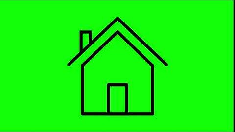 Animated House Icon on Green Screen With Pop-up Sound