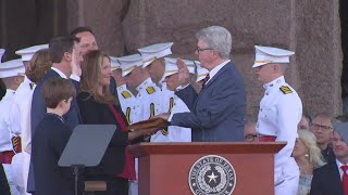 Gov. Abbott, Lt. Gov. Patrick sworn in at steps of Texas State Capitol