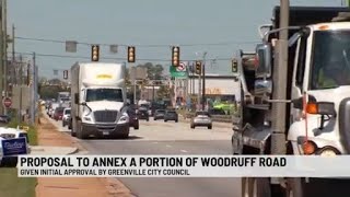 Greenville approves first reading of Woodruff Road annexation